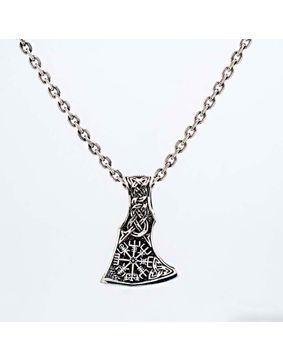 Northern Viking Jewelry Vegvisir Axehead riipus NVJ-H-RS048