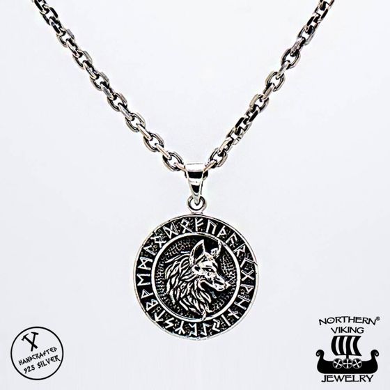 Northern Viking Jewelry Rune Wolf riipus NVJ-H-RS050