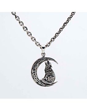 Northern Viking Jewelry Moon Wolf riipus NVJ-H-RS051