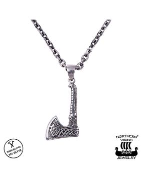 Northern Viking Jewelry Valknut Axe hopeariipus NVJ-H-RS055