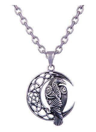 Northern Viking Jewelry Moon Raven And Star hopeariipus NVJ-H-RS062
