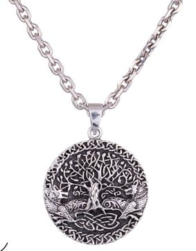 Northern Viking Jewelry Tree Of Life With Fenrir hopeariipus NVJ-H-RS070