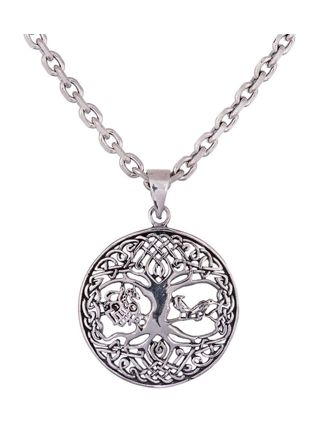 Northern Viking Jewelry Tree Of Life with Raven and Sleipnir hopeariipus NVJ-H-RS071