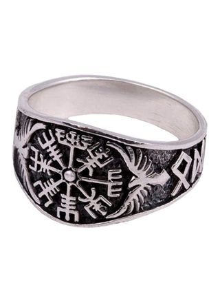 Northern Viking Jewelry Vegvisir sormus NVJ-H-SO016