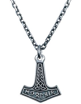 Northern Viking Jewelry Futhark Riimu Thorin Vasara hopeariipus NVJ-H-RS013
