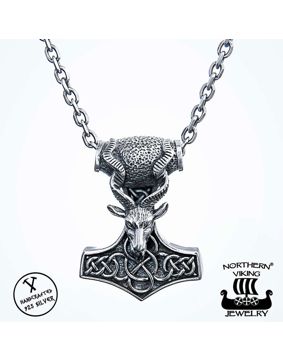 Northern Viking Jewelry Goat Thorin Vasara hopeariipus NVJ-H-RS035