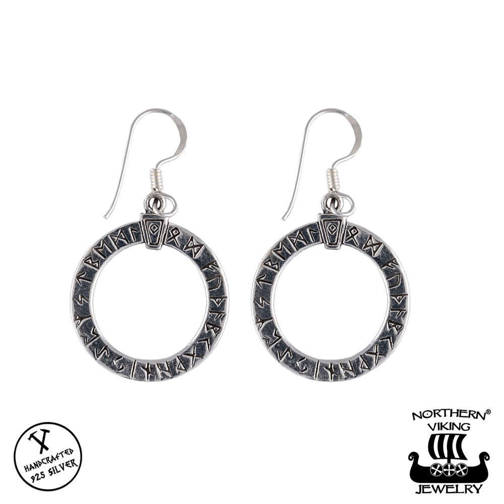 Northern Viking Jewelry Viisauden Pyörä koukkukorvakorut NVJKK035