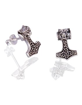 Northern Viking Jewelry Wolf Head Thorin Vasara nappikorvakorut NVJKK043
