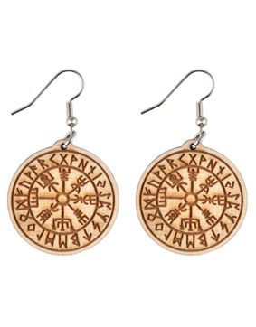 Northern Viking Jewelry Vegvisir puukorvakorut NVJKK045