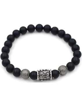 Northern Viking Jewelry Blackstone Thors Hammer rannekoru NVJRA010