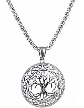 Northern Viking Jewelry NVJRS022 kaulakoru Shiny Steel Tree of Life