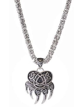 Northern Viking Jewelry NVJRS047 kaulakoru Karhun Käpälä Kuningasketjulla