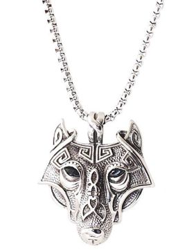 Northern Viking Jewelry NVJRS048 kaulakoru Guardian Wolf