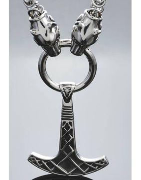 Northern Viking Jewelry NVJRS057 Sudenpää-kuningasketju + Ukonvasara