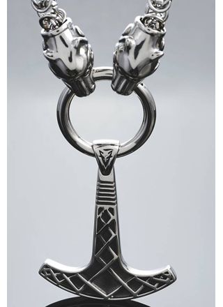 Northern Viking Jewelry NVJRS057 Sudenpää-kuningasketju + Ukonvasara