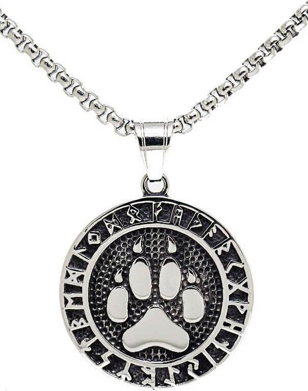 Northern Viking Jewellery NVJRS064 Wolf Paw Rune kaulakoru