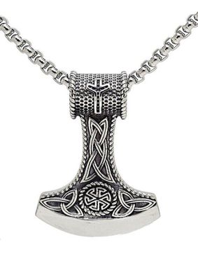 Northern Viking Jewellery NVJRS066 Algiz Axehead kaulakoru
