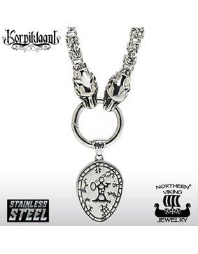 Northern Viking Jewelry Kuningasketju + Korpiklaani Noitarumpu riipus NVJRS068_60cm