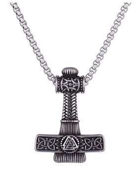 Northern Viking Jewelry Thorin Vasara Valknut Hammer kaulakoru NVJRS118