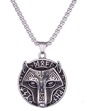 Northern Viking Jewelry Riimu Guardian Wolf kaulakoru NVJRS124