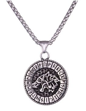 Northern Viking Jewelry Fenrir Rune kaulakoru NVJRS125