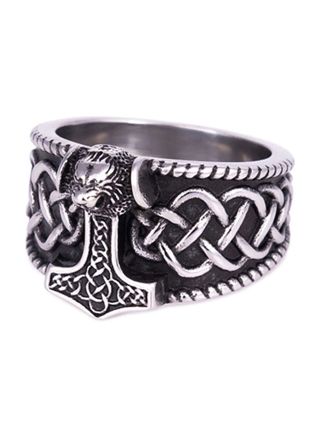 Northern Viking Jewelry Thorin Vasara Celtic Knot sormus NVJSO030
