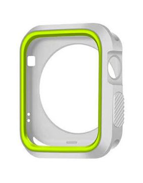 Apple Watch silikoninen suojakuori harmaa/lime - 4 eri kokoa
