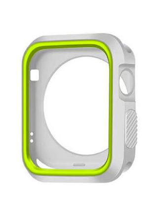 Apple Watch silikoninen suojakuori harmaa/lime - 4 eri kokoa