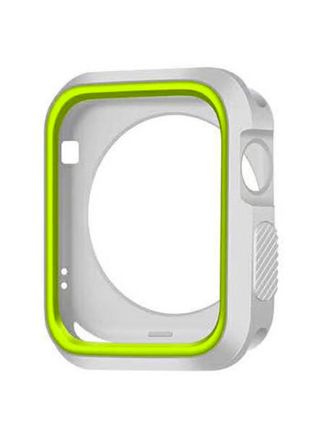 Apple Watch silikoninen suojakuori harmaa/lime - 4 eri kokoa