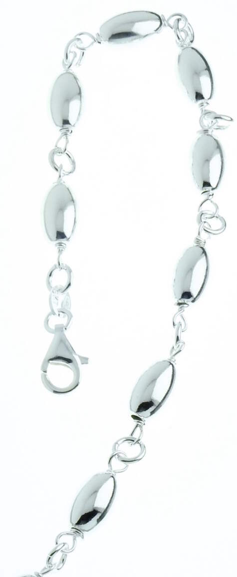 Hopeinen oliivikaulaketju 6mm OLIIVI6MM