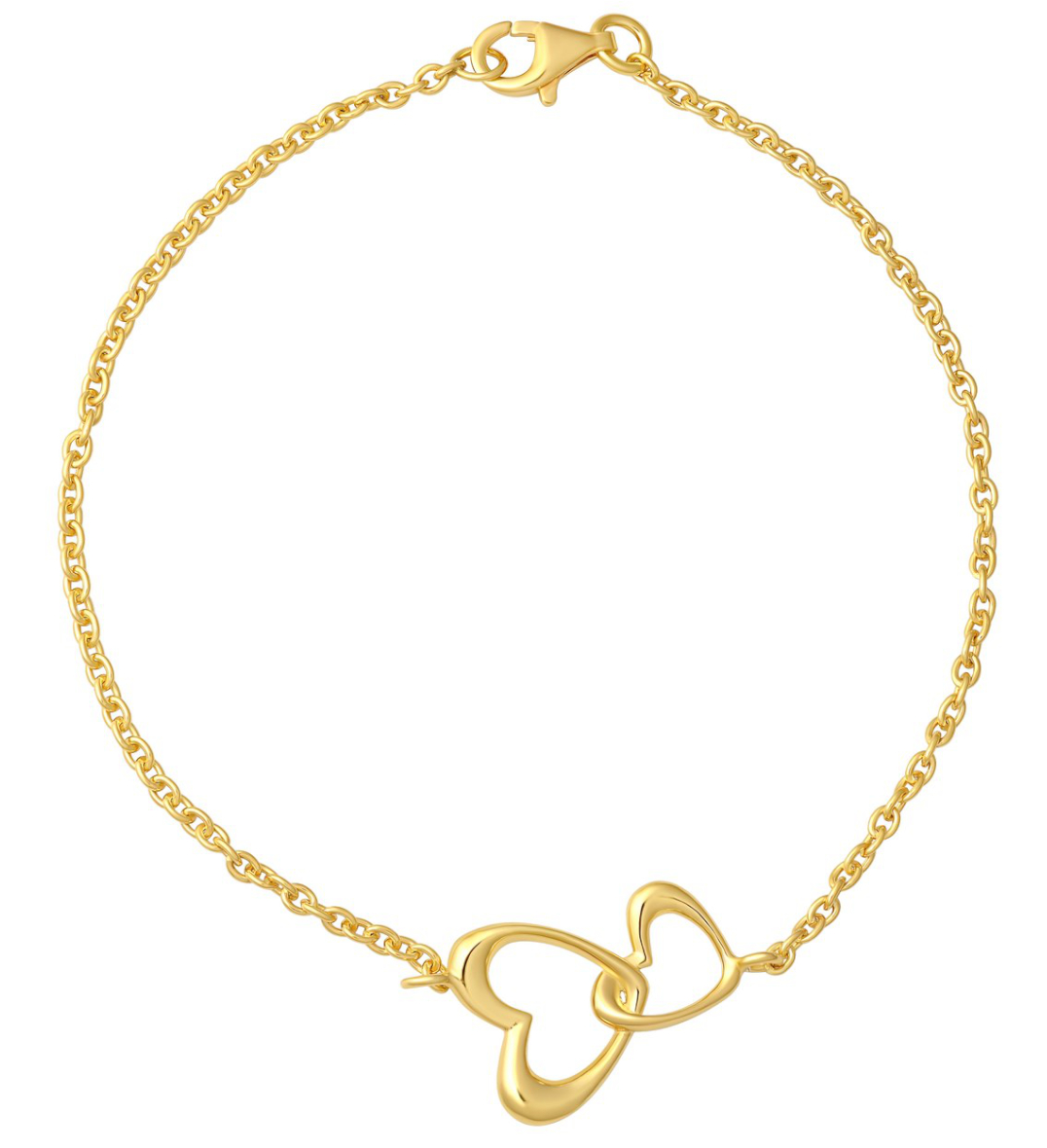 Lempikoru Onnenkantaja sydänrannekoru keltakullattu 55 051 00 190