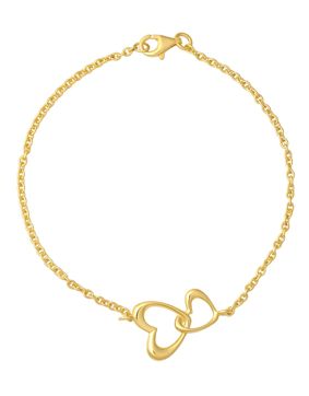 Lempikoru Onnenkantaja sydänrannekoru keltakullattu 55 051 00 190