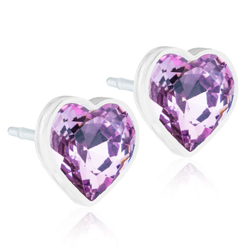 Blomdahl Heart Light Amethyst korvakorut 6 mm 15-0121-74