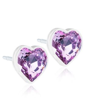 Blomdahl Heart Light Amethyst korvakorut 6 mm 15-0121-74