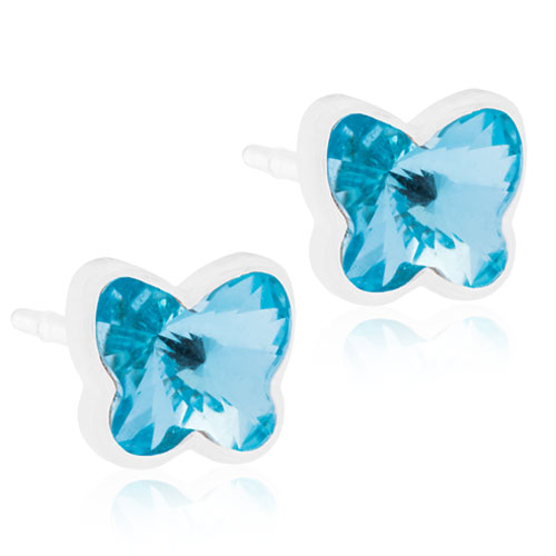 Blomdahl Butterfly Aquamarine korvakorut 5 mm 15-0199-05