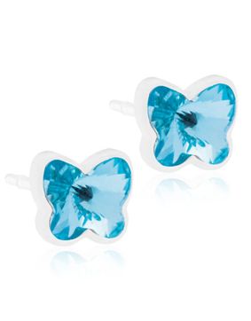 Blomdahl Butterfly Aquamarine korvakorut 5 mm 15-0199-05