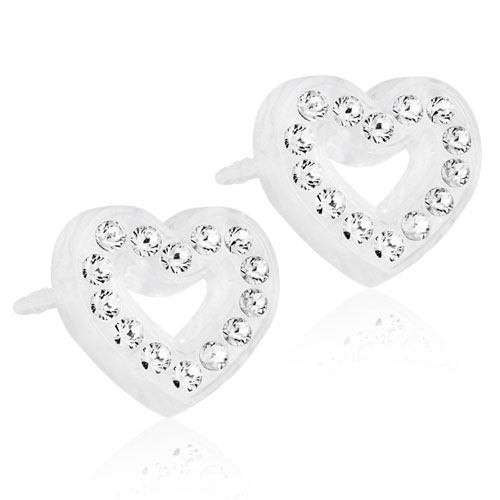 Blomdahl Brilliance Heart Hollow Crystal korvakorut 10mm 15-01121-01