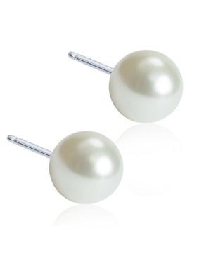Blomdahl Pearl White korvakorut 6 mm 15-1233-59