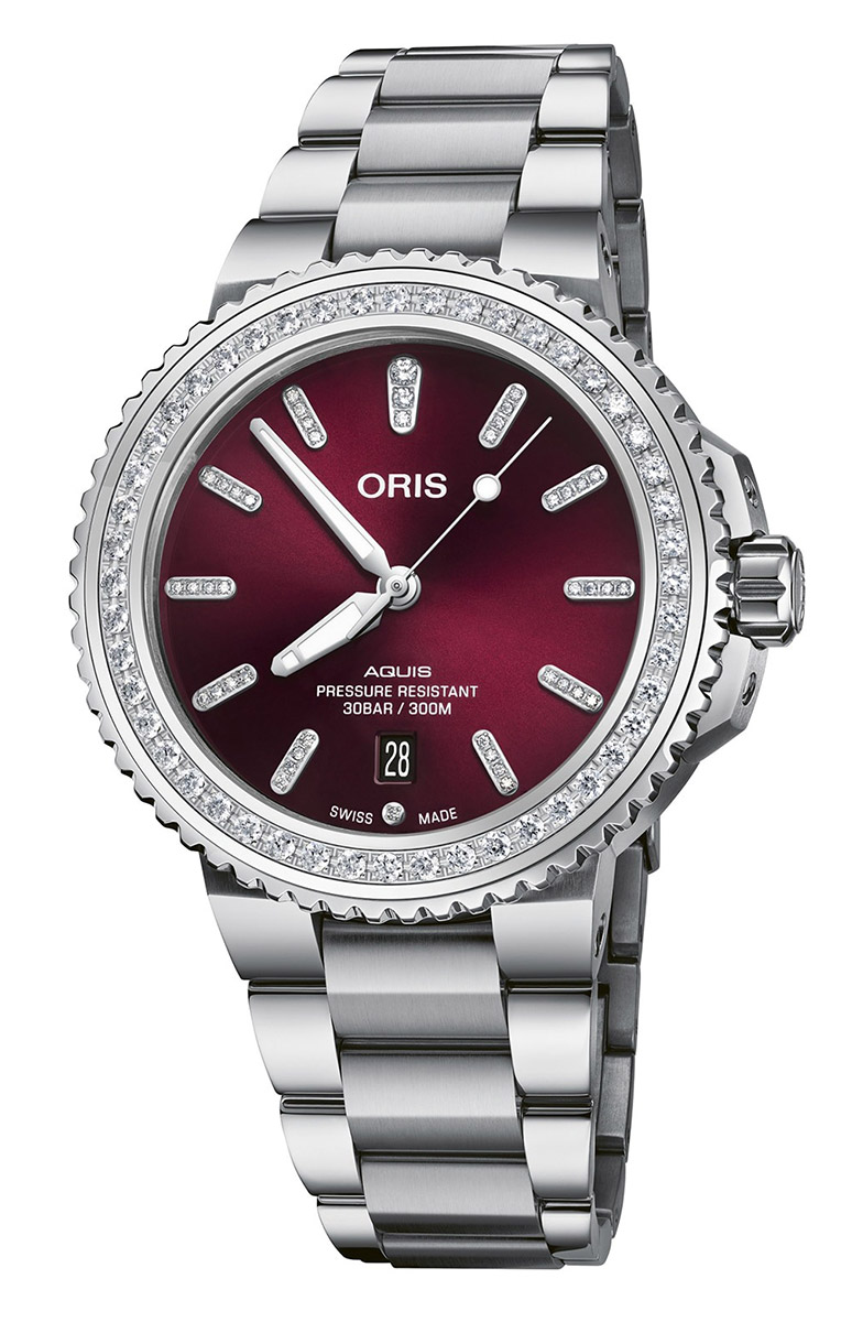 Oris Aquis Red Cherry Diamonds 01 733 7766 4998-07 8 22 05PEB
