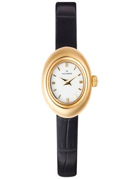 Mockberg Belle Oval Petite Leather Gold kello MB1412