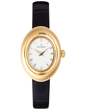 Mockberg Belle Oval Leather Gold kello MB1414