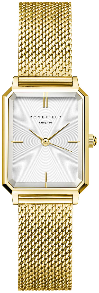 Rosefield The Octagon XS Mesh White Gold OWGMG-O73