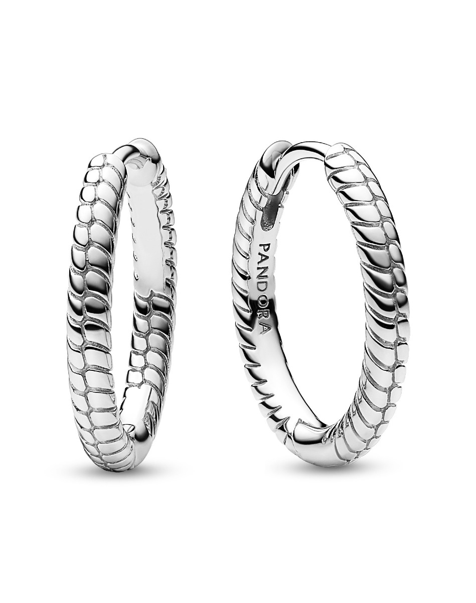 Pandora Moments hopeiset korvarenkaat 292728C00