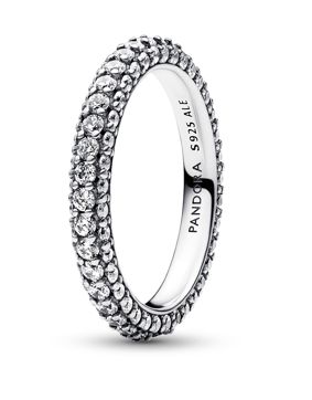 Pandora Timeless hopeinen pave allianssisormus 192627C01