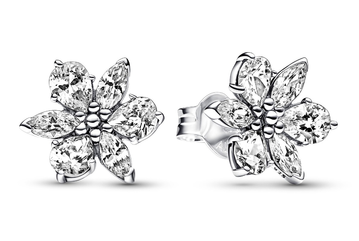 Pandora Timeless kimaltavat kukka hopeakorvakorut 292633C01