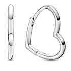 Pandora hopeiset asymmetriset sydänkorvakorut 298307C00