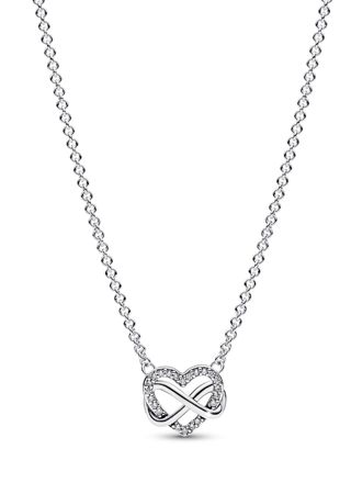 Pandora Moments Sparkling Infinity Heart Sterling silver sydänkaulakoru 392666C01-50