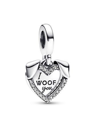 Pandora Moments Heart & Dog Double Sterling silver hela 792647C01