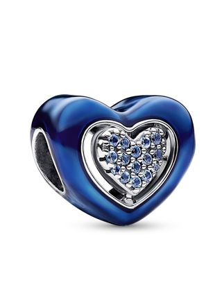 Pandora Moments Blue Spinnable Heart Sterling silver Blue enamel hela 792750C01