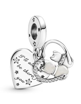 Pandora hopeinen kissa ja sydän hela 799546C01